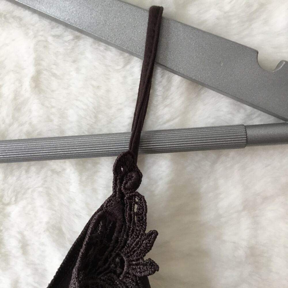 G2000 Brown Spaghetti Lace Trim Cami Stretch Top - Picture 2 of 14
